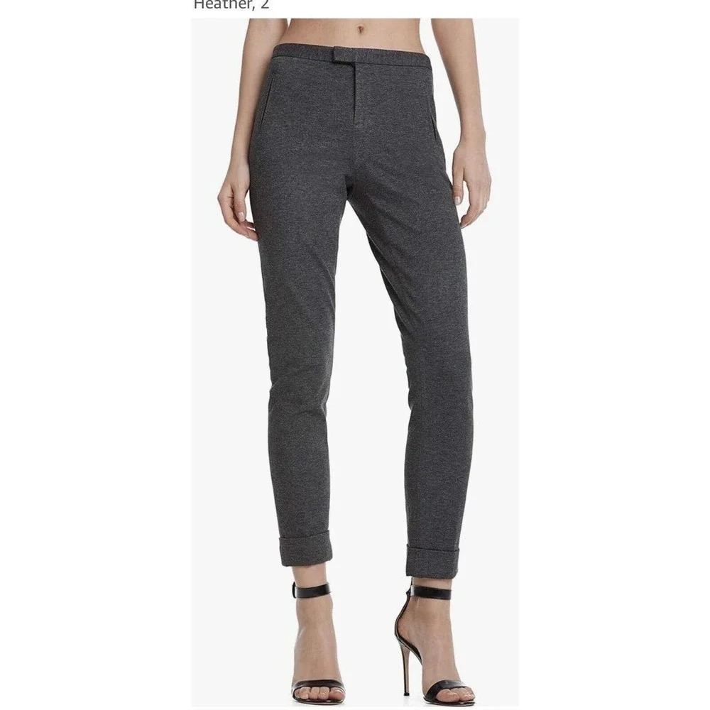 ATM Anthony Thomas Melillo cuffed ponte classic pants in charcoal Size 4 M0348